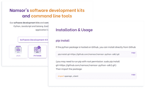 Présentation des différents SDK et CLI de Namsor.